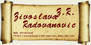 Živoslava Radovanović vizit kartica